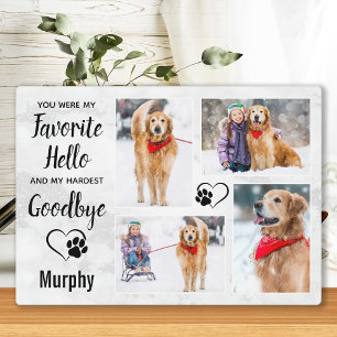 Marble Pet Memorial Keepake Foto Collage Fotoplatte