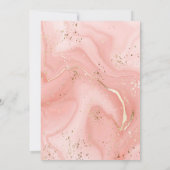 MARBLE PINK ABSTRAKT GOLD CUSTOM EINLADUNG (Rückseite)