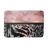 Marble Pink Chic Tiger Safari Print Badematte (Vorderseite)