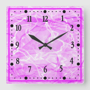 Marble Pink Digital Paper-21643 Quadratische Wanduhr