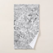 MARBLE PIXELATED GRAY SILVER CUSTOM TOWEL SET (Handtuch)