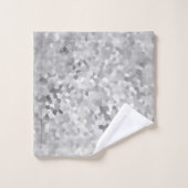 MARBLE PIXELATED GRAY SILVER CUSTOM TOWEL SET (Waschlappen)