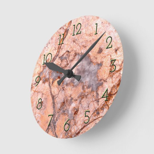 Marble & Quartz Runde Wanduhr (Winkel)