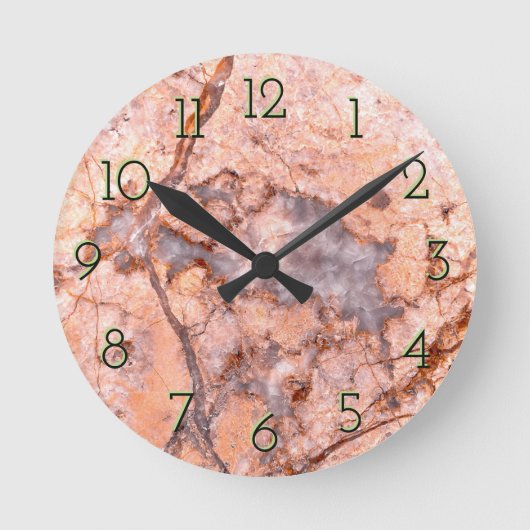 Marble & Quartz Runde Wanduhr (Vorderseite)