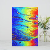 Marble Rainbow Artwork Beautiful Briefpapier (Stehend Vorderseite)