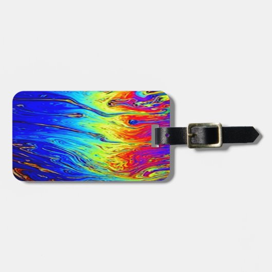 Marble Rainbow Artwork Beautiful Gepäckanhänger (Vorderseite horizontal)