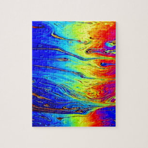 Marble Rainbow Artwork Beautiful Puzzle