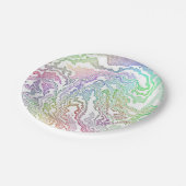Marble Rainbow Pappteller (Schrägansicht)