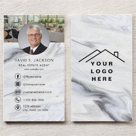Marble Real Anwesen Agent Foto Logo Visitenkarte