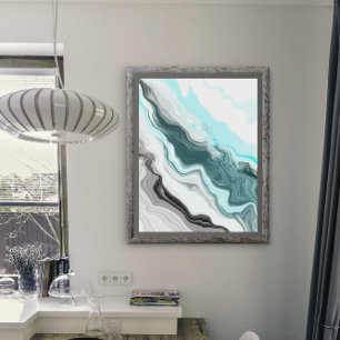 Marble River Fluid Art Fotodruck