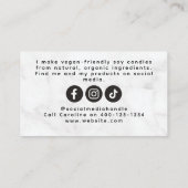 Marble Script Candle Maker Telefonnummerkarte (Rückseite)