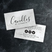 Marble Script Candle Maker Telefonnummerkarte