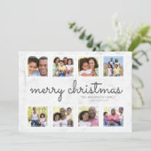 Marble Script Foto Collage Weihnachten (Stehend Vorderseite)