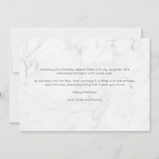 Marble Script Foto Collage Weihnachten (Rückseite)