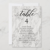 Marble Script-Sitzplan Einzelne Tischkarte Einladung (Vorderseite)