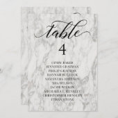 Marble Script-Sitzplan Einzelne Tischkarte Einladung (Vorne/Hinten)