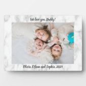 Marble Script Wir Liebe Sie Daddy Personalisiert N Fotoplatte (Vorderseite)