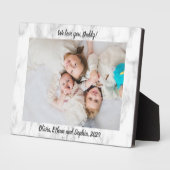 Marble Script Wir Liebe Sie Daddy Personalisiert N Fotoplatte (Seite)