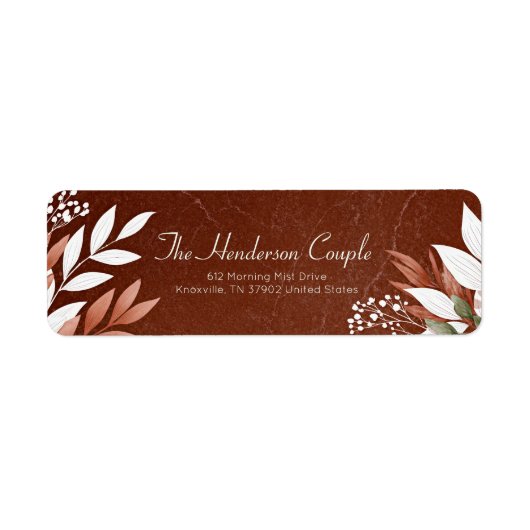 Marble Sienna Earthy Botanical Border (Vorne)