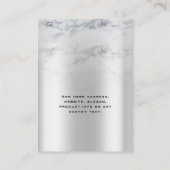 Marble Silver Earring Necklace Display Karte (Rückseite)