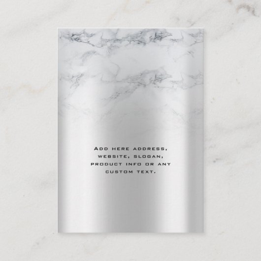 Marble Silver Earring Necklace Display Karte (Rückseite)