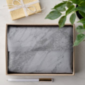 Marble Silver Glitzer Glam Monogram Letter Initial Seidenpapier (Geschenk)