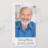 Marble Simple Memorial Foto Beerdigung Beileid Dankeskarte (Vorderseite)