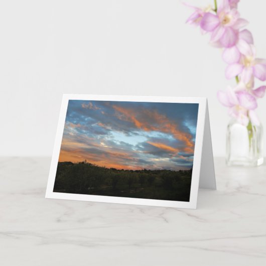 Marble Sky Landschaft Karte (Orchidee)