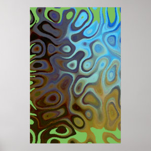 Marble Slick Metallic Poster