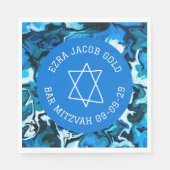 Marble Star von David Custom B'nai Bat Bar Mitzvah Serviette (Vorderseite)