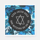 Marble Star von David Custom B'nai Bat Bar Mitzvah Serviette (Vorderseite)