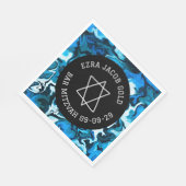 Marble Star von David Custom B'nai Bat Bar Mitzvah Serviette (Ecke)