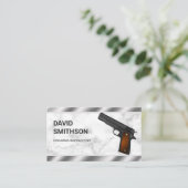 Marble Steel Pistole Gun Shop Gunsmith Feuerwaffen Visitenkarte (Stehend Vorderseite)