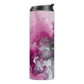 Marble Stone Abstract Pink and Grey Design Thermosbecher (Nach links gedreht)