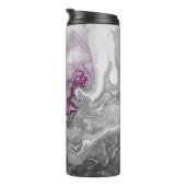 Marble Stone Abstract Pink and Grey Design Thermosbecher (Nach rechts gedreht)
