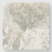 Marble Stone Bright Carrara Beige Ivory Cali Gray Steinuntersetzer (Vorderseite)