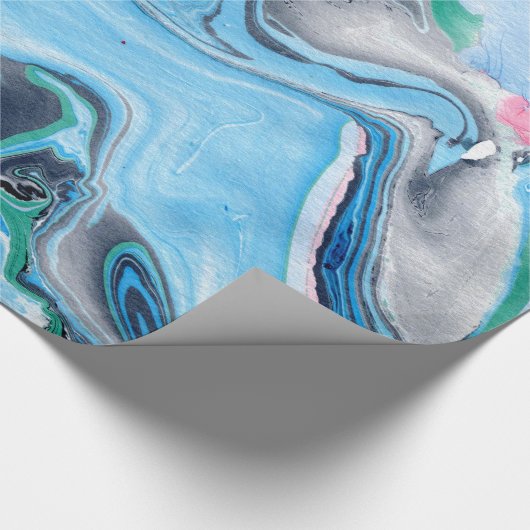 Marble Stone Bright Colors Geschenkpapier (Ecke)