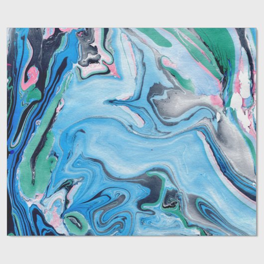 Marble Stone Bright Colors Geschenkpapier (Flach)