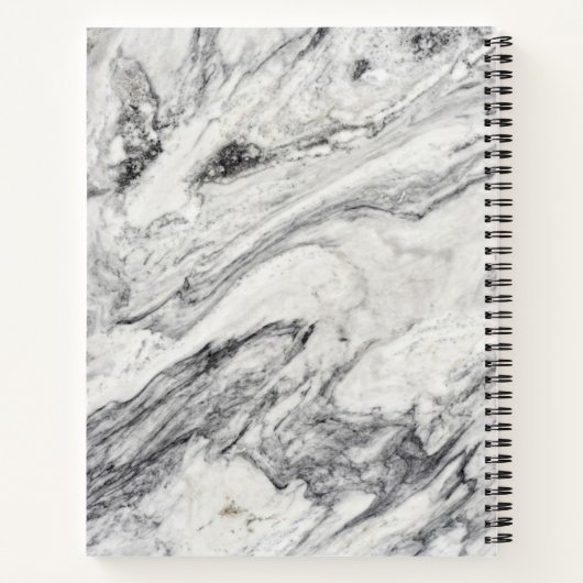 Marble Stone Muster Spiral Notebook Notizblock (Rückseite)
