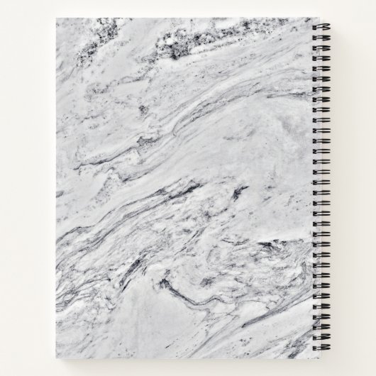 Marble Stone Muster Spiral Notebook Notizblock (Rückseite)