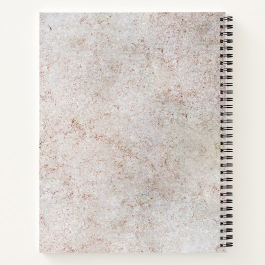Marble Stone Muster Spiral Notebook Notizblock (Rückseite)