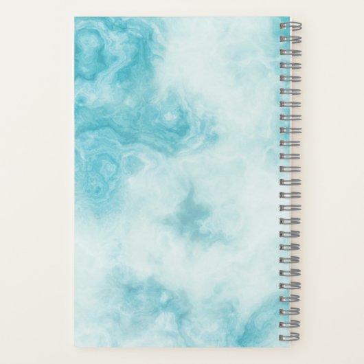 Marble Stone Spiral Notebook Notizblock (Rückseite)