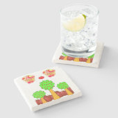 Marble Stone Untersetzer Apple (Seitenansicht)