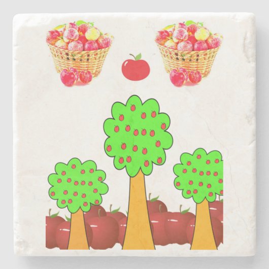 Marble Stone Untersetzer Apple (Vorderseite)