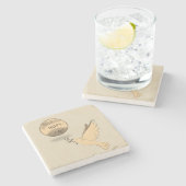 Marble Stone Untersetzer Dove (Seitenansicht)