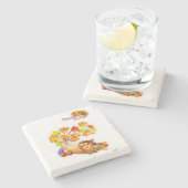 Marble Stone Untersetzer Erntedank (Seitenansicht)