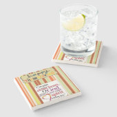 Marble Stone Untersetzer Erntedank (Seitenansicht)