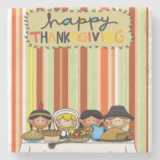 Marble Stone Untersetzer Erntedank (Vorderseite)