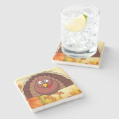 Marble Stone Untersetzer Erntedank (Seitenansicht)