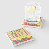 Marble Stone Untersetzer Erntedank (Seitenansicht)